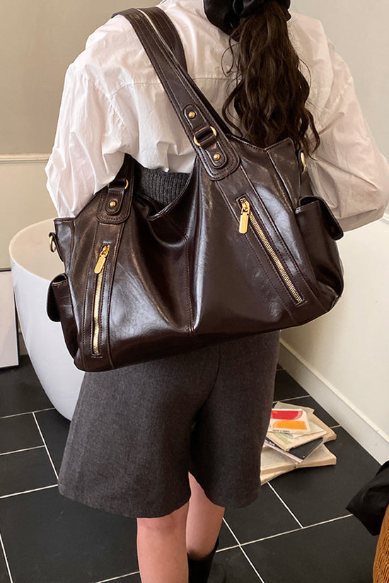 Sleek Handbag with Elegant Zip Details