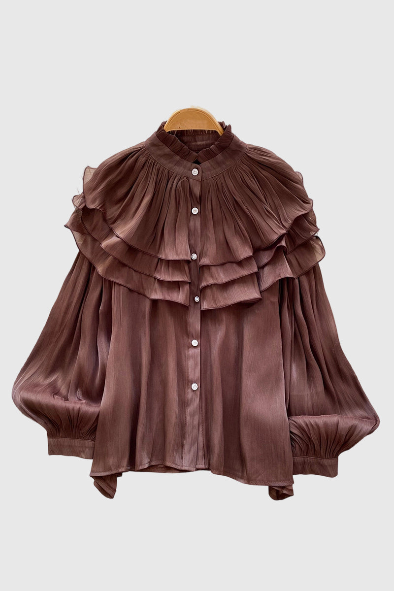 Elegant Layered Ruffle Blouse