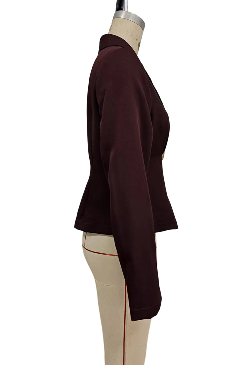 Chic Single-Button Peplum Blazer