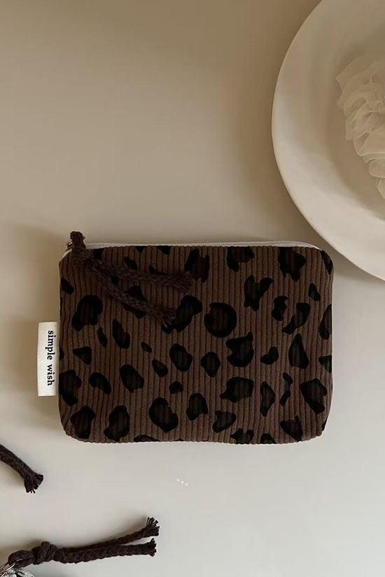 Leopard Print Compact Pouch