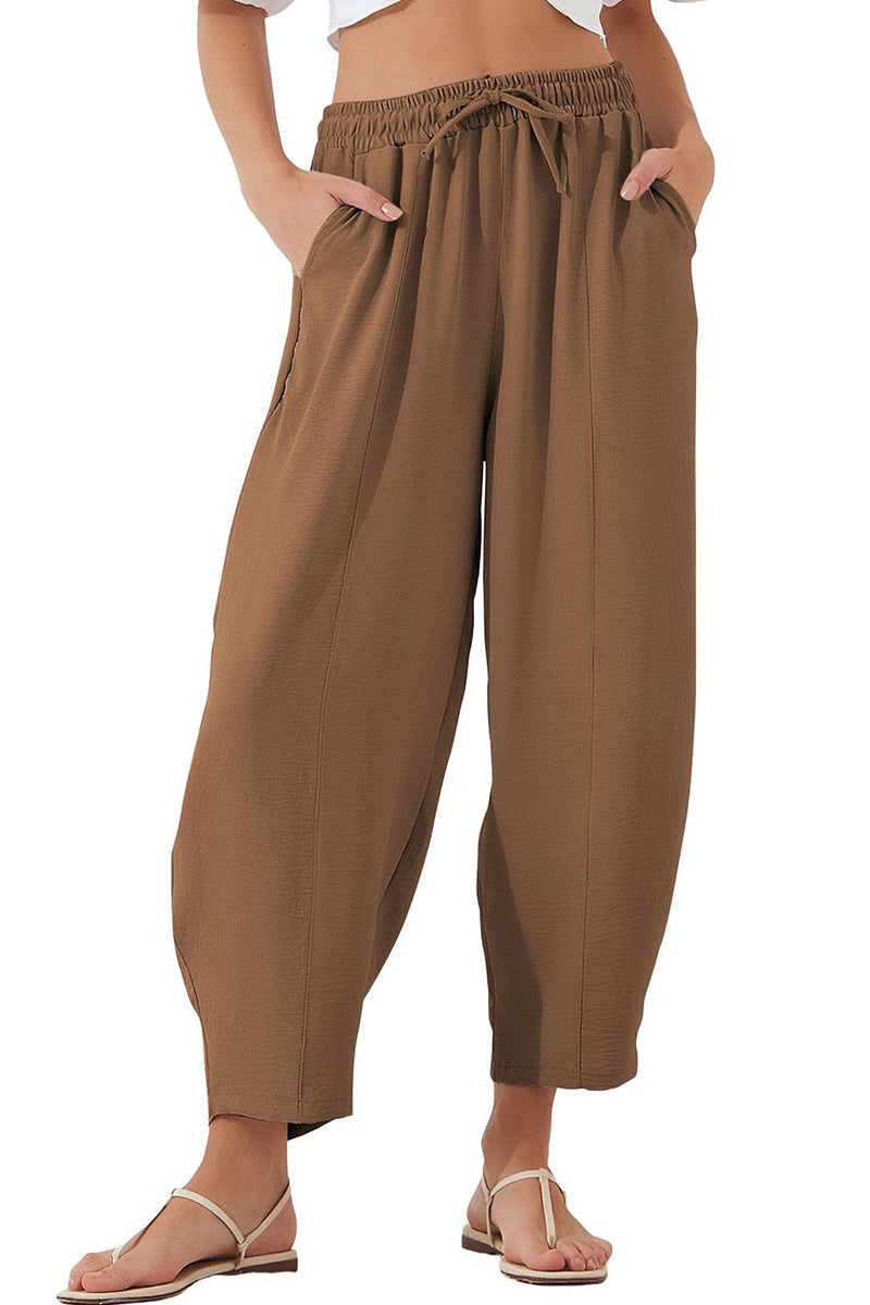 Relaxed Drawstring Casual Pants