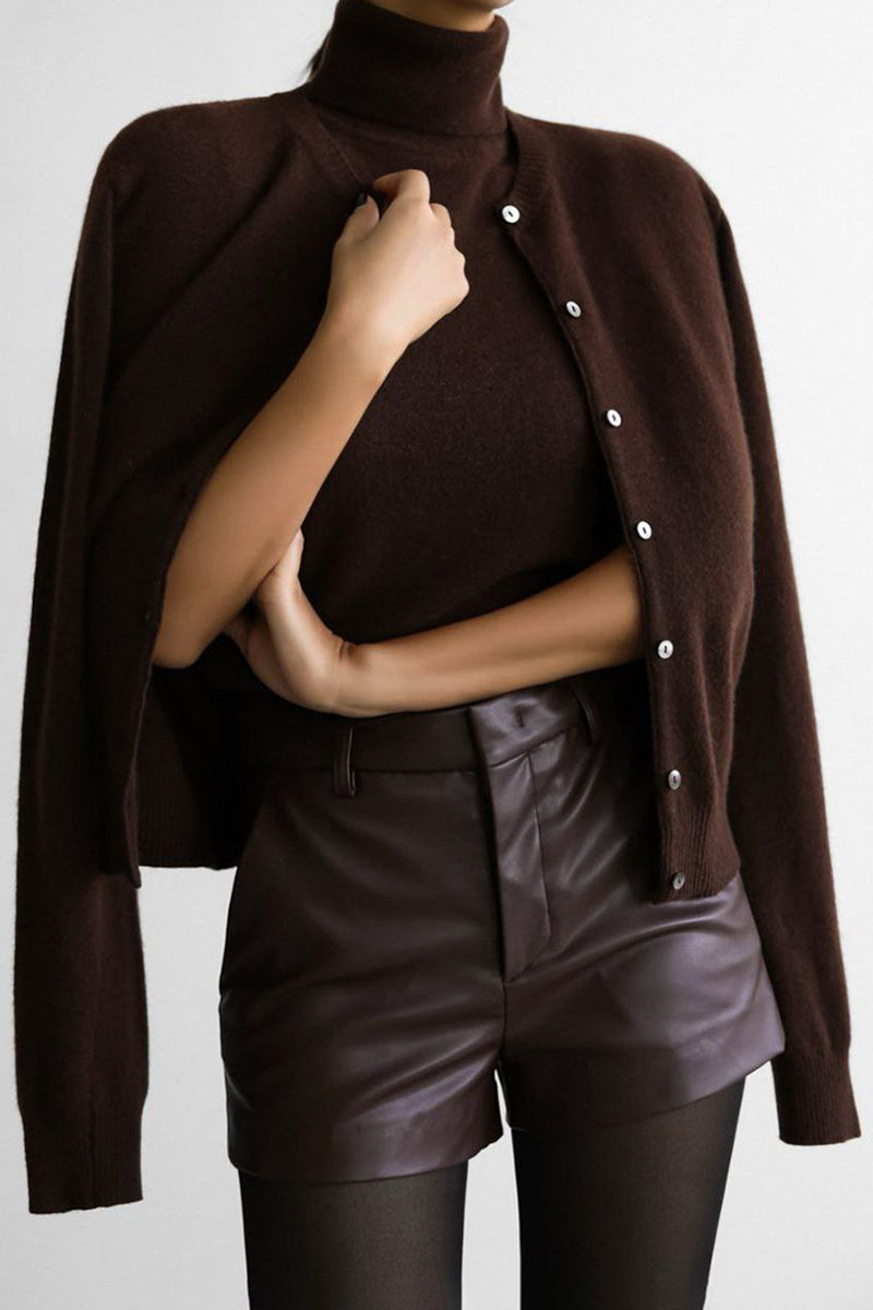 Classic Ribbed Button-Up Cardigan