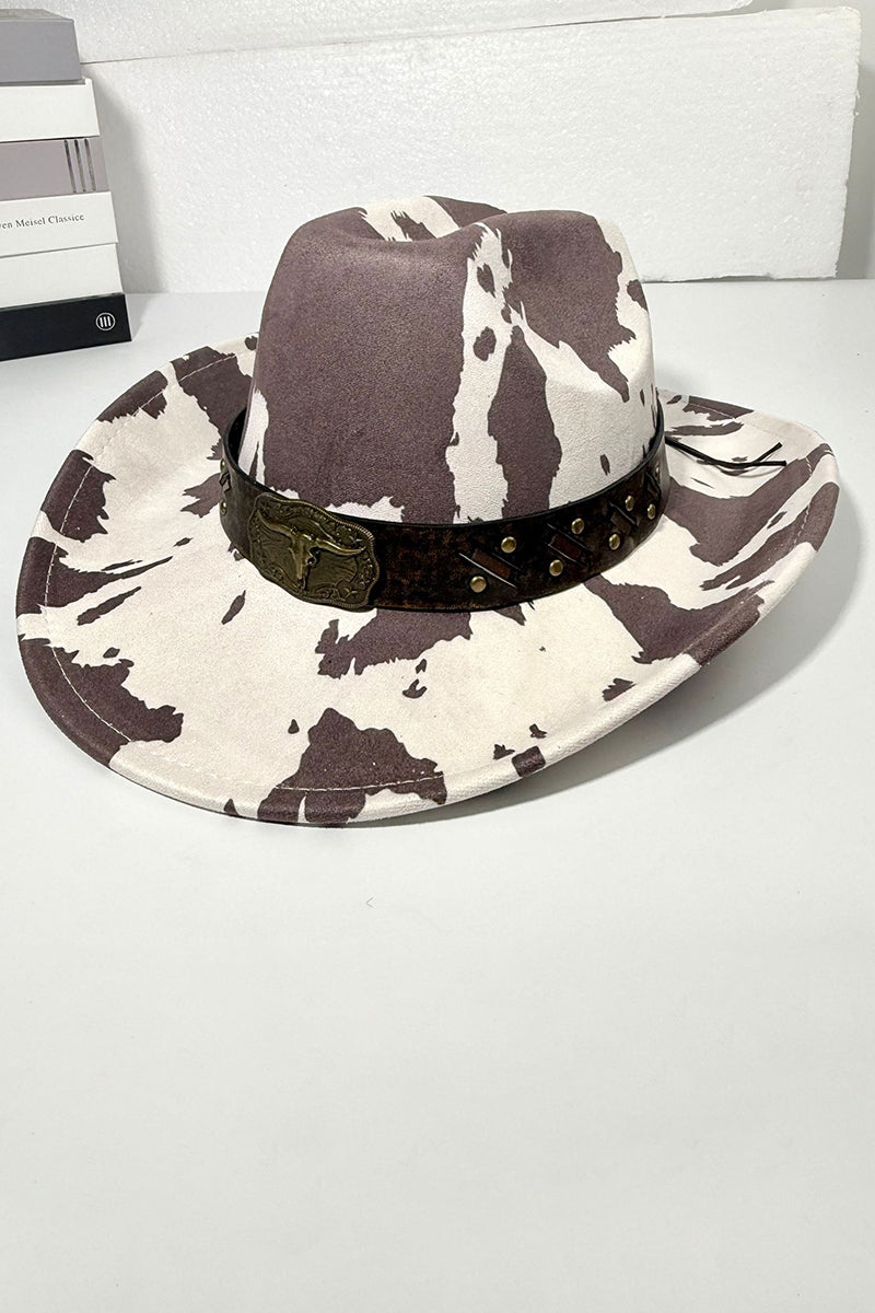 Cow Print Western Style Hat