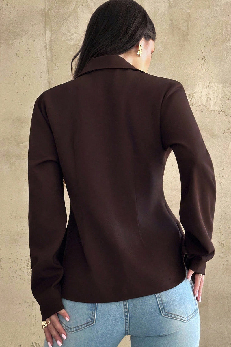 Chic Single-Button Peplum Blazer