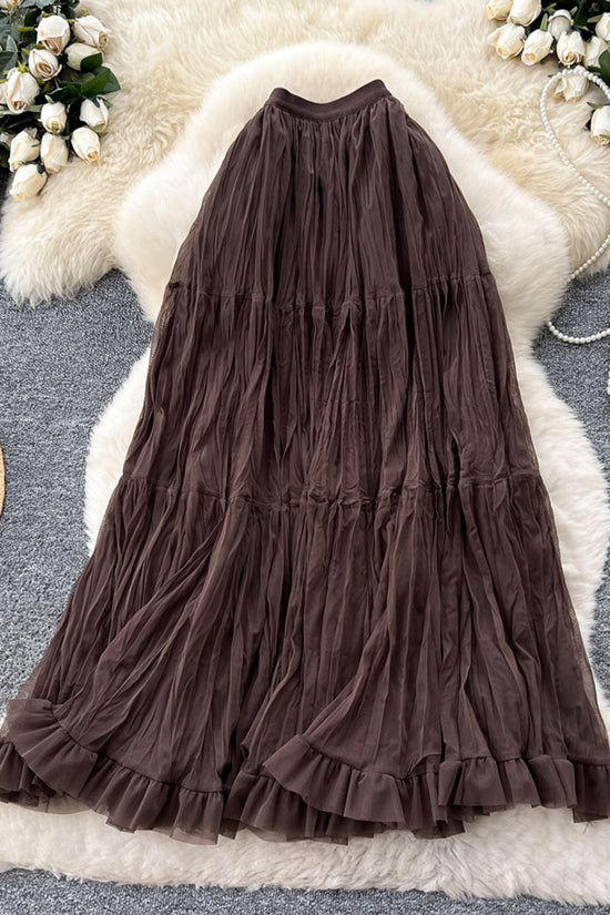 Elegant Tiered Midi Skirt