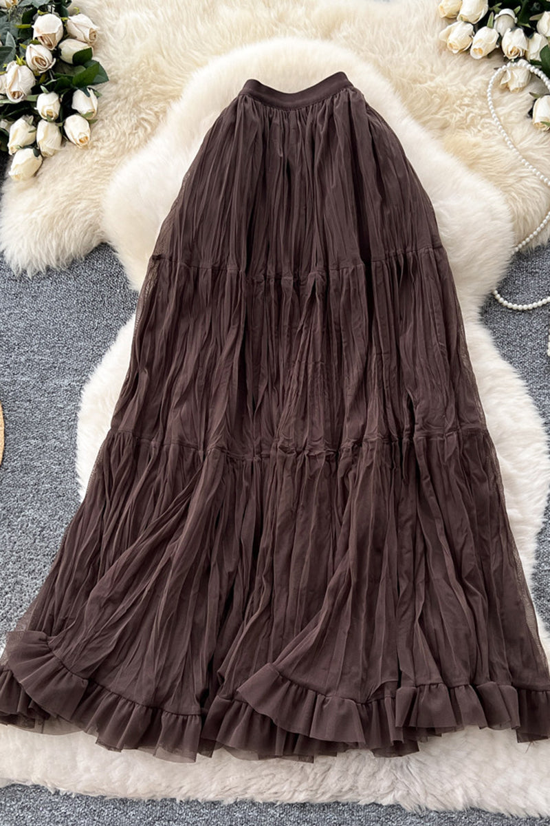 Elegant Tiered Midi Skirt