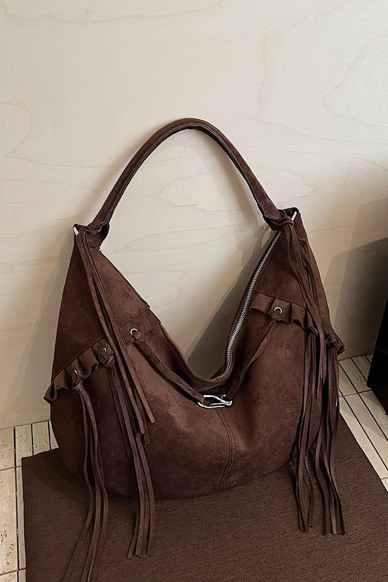 Chic Tassel Detail Hobo Bag