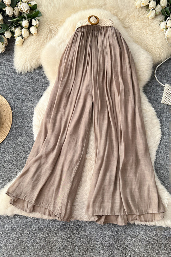 Elegant High-Waisted Wide-Leg Trousers