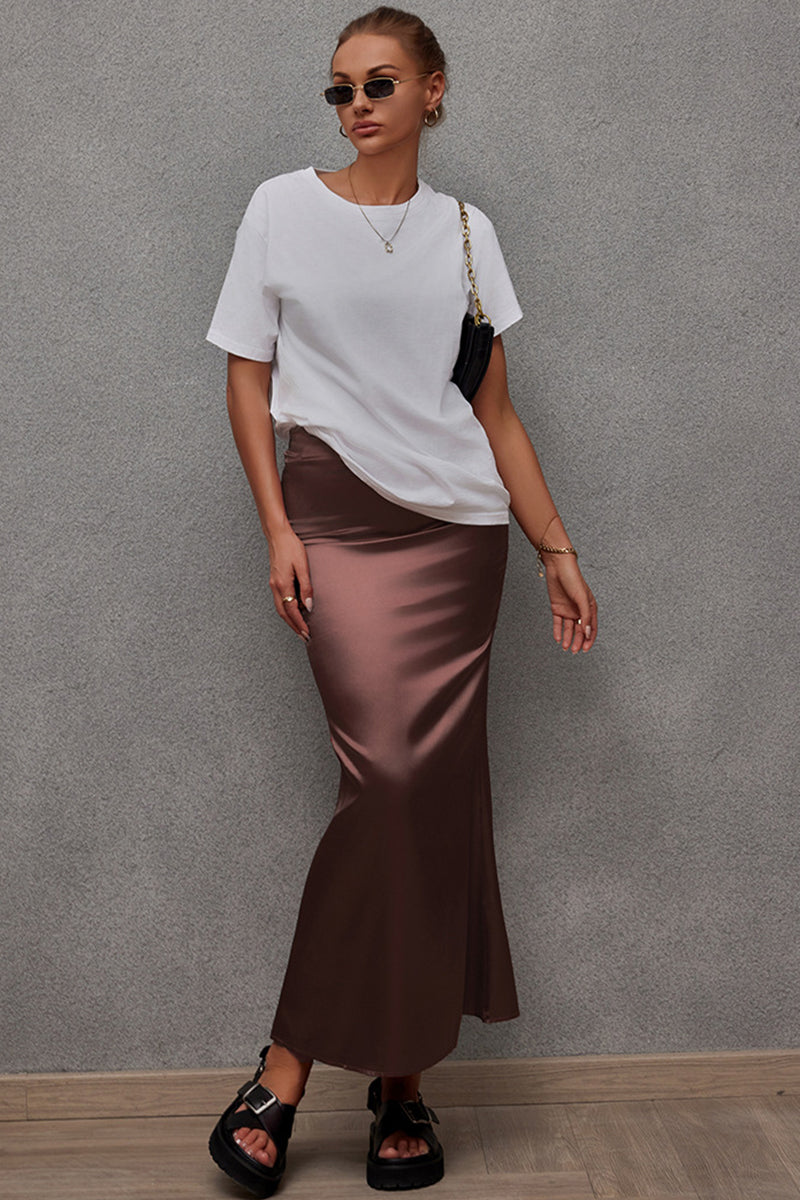 Elegant High-Waist Midi Skirt