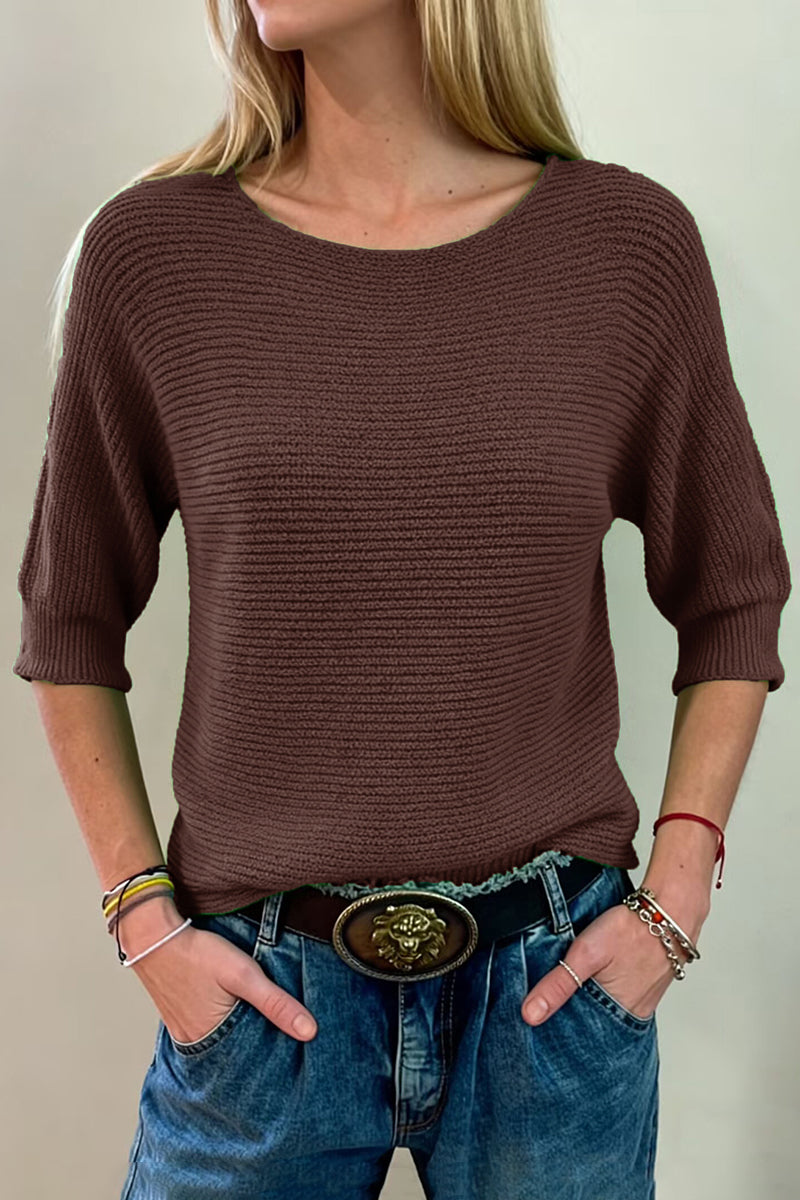 Casual Chic 3/4 Sleeve Sweater