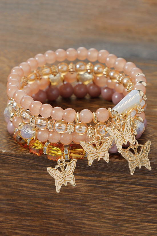 Butterfly Charm Beaded Bracelet