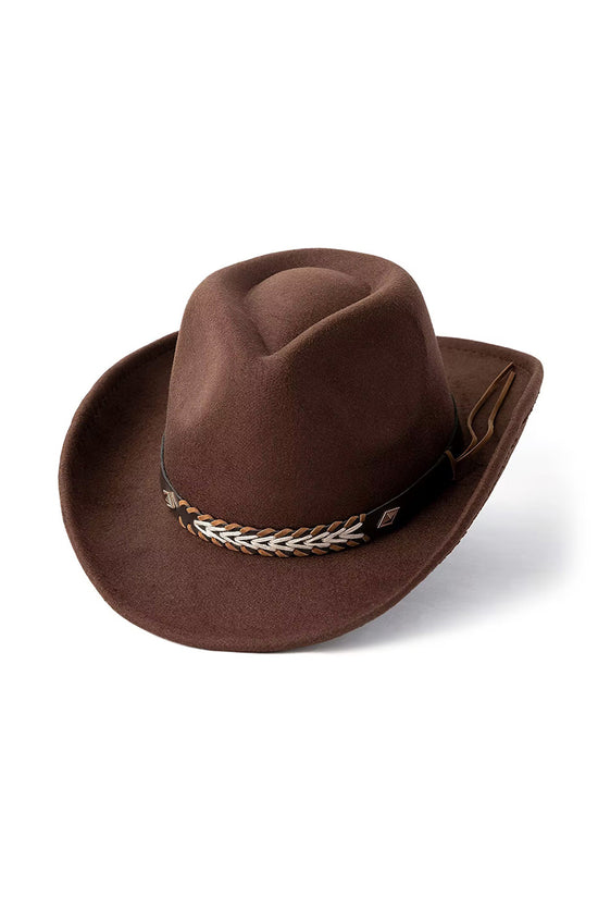 Western Style Braided Band Cowboy Hat