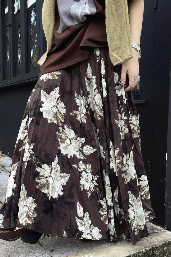 Floral Print Maxi Skirt