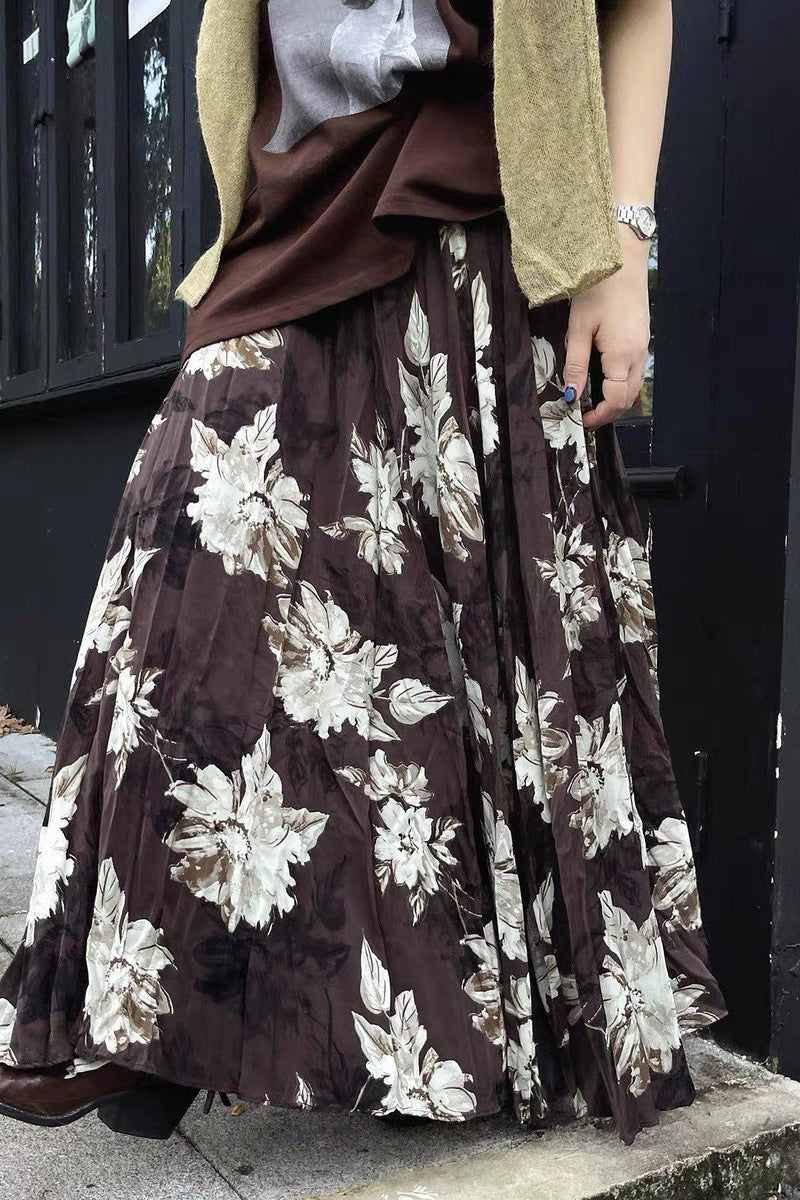 Floral Print Maxi Skirt