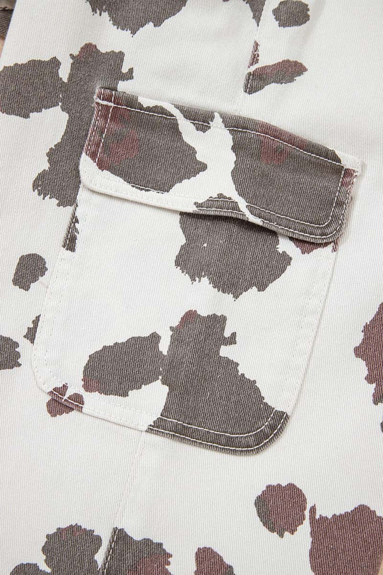 Unique Print Straight Jeans