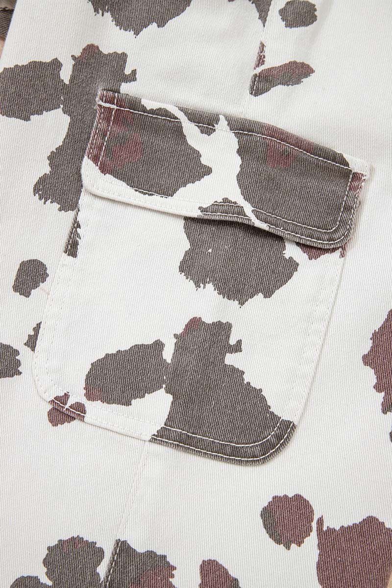 Unique Print Straight Jeans