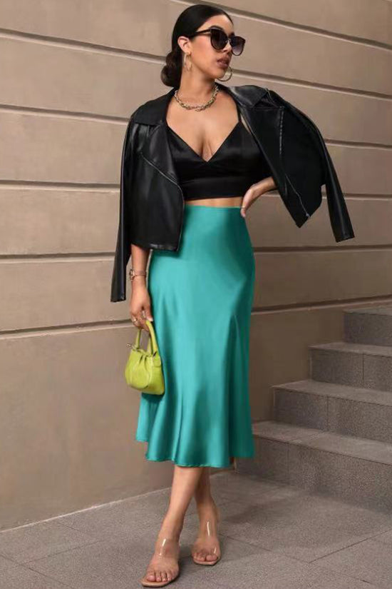 Elegant Midi A-Line Skirt