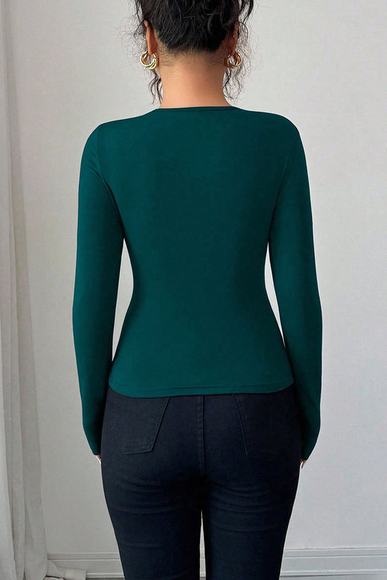 Ring Detail Long Sleeve Top