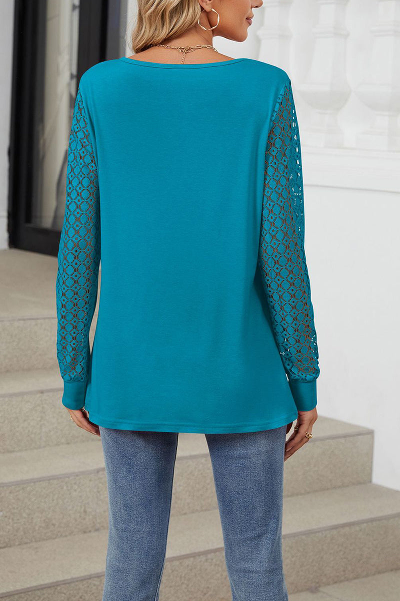 Elegant Lace Sleeve Blouse