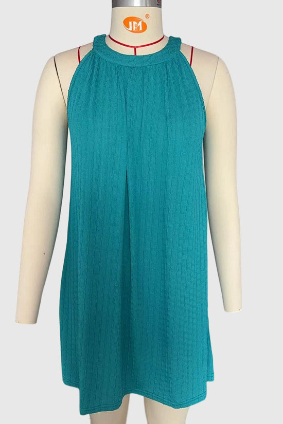 Sleeveless Textured Casual Dress
