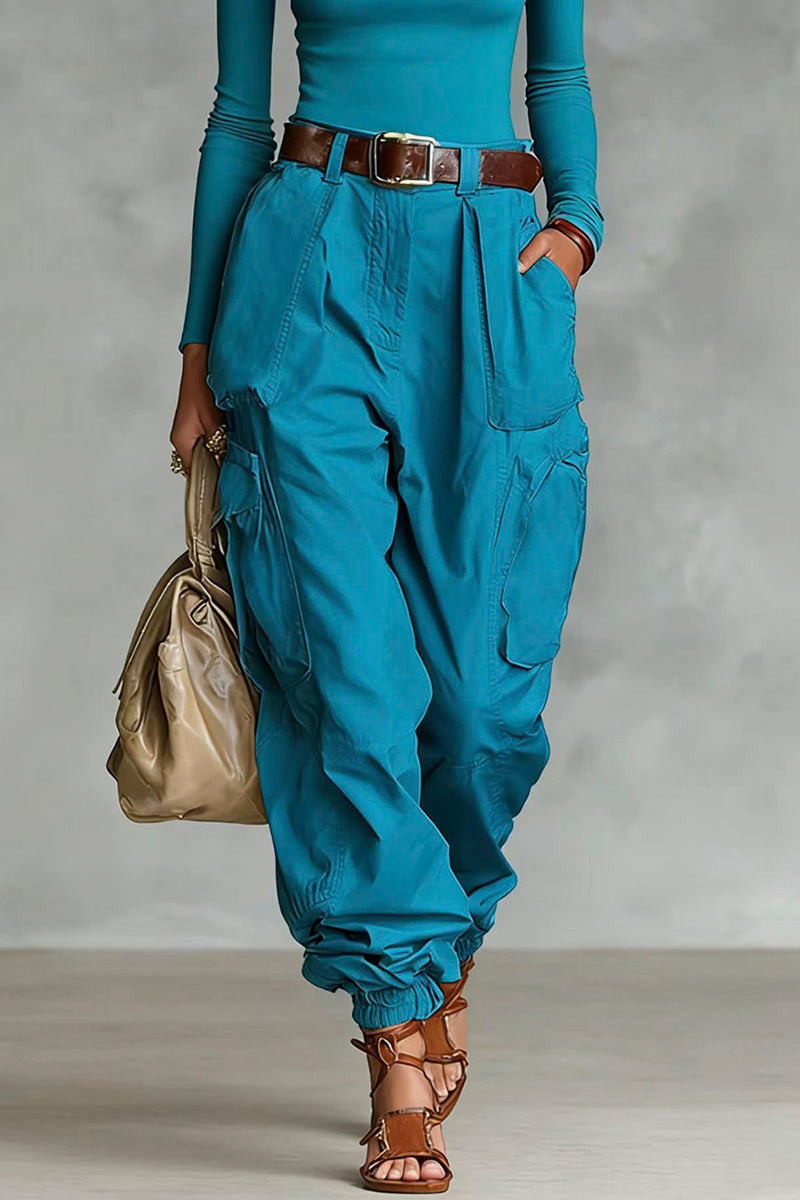 High-Waist Relaxed Cargo Pants