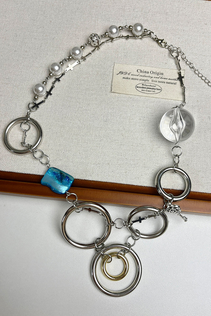 Multicolor Bead Chain Necklace