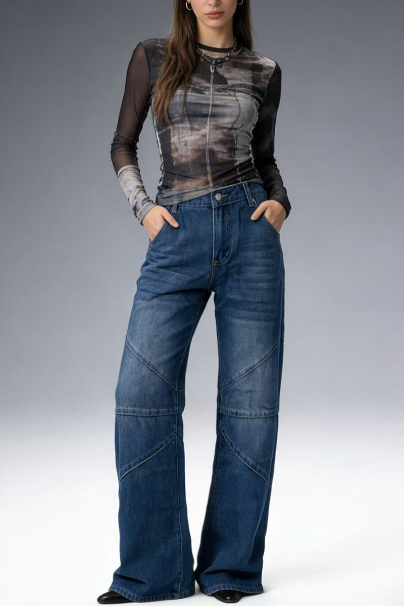Classic Straight Jeans with Modern Flare