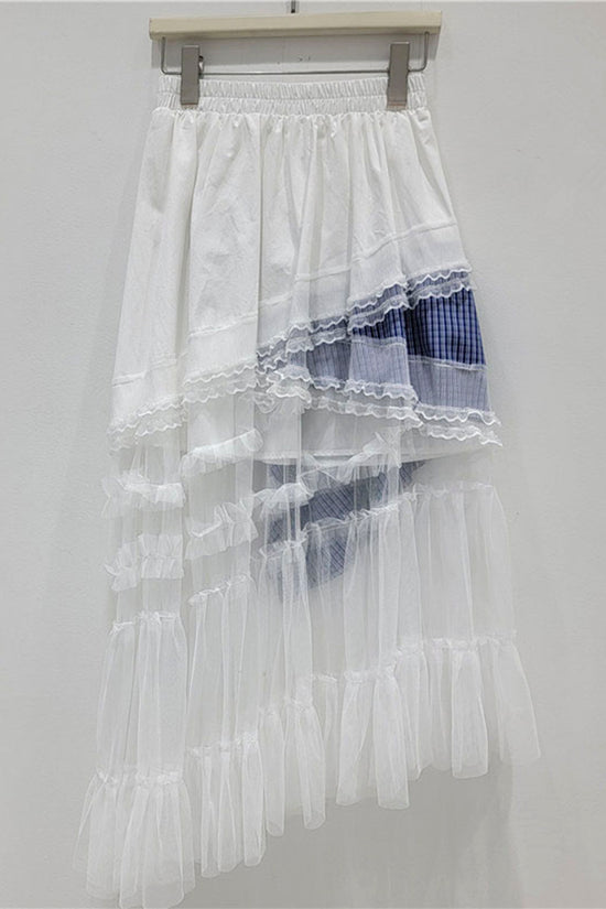 Asymmetrical Layered Midi Skirt