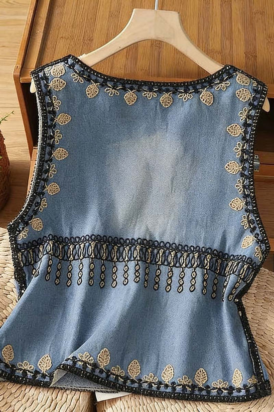 Patterned Boho Chic Vest
