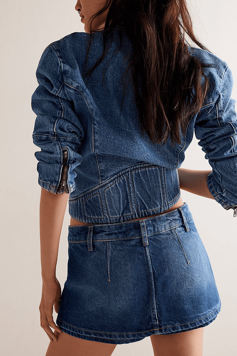 Casual Denim Mini Skirt