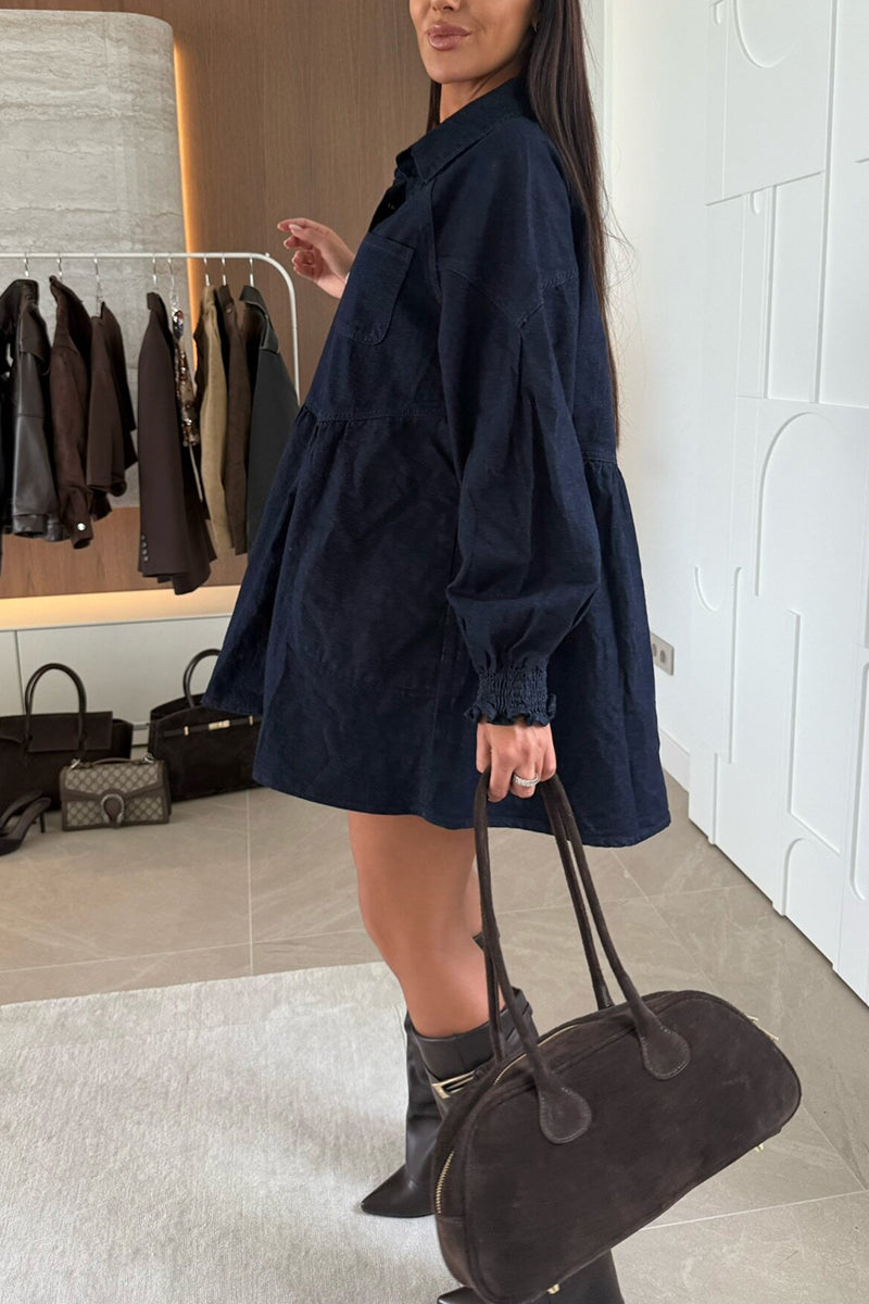 Stylish Denim Shirt Dress