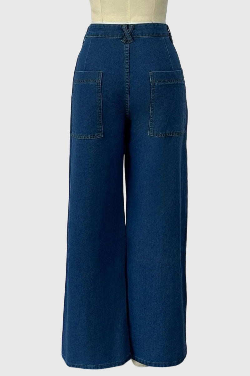 Lace-Up Straight Jeans