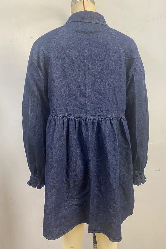 Stylish Denim Shirt Dress