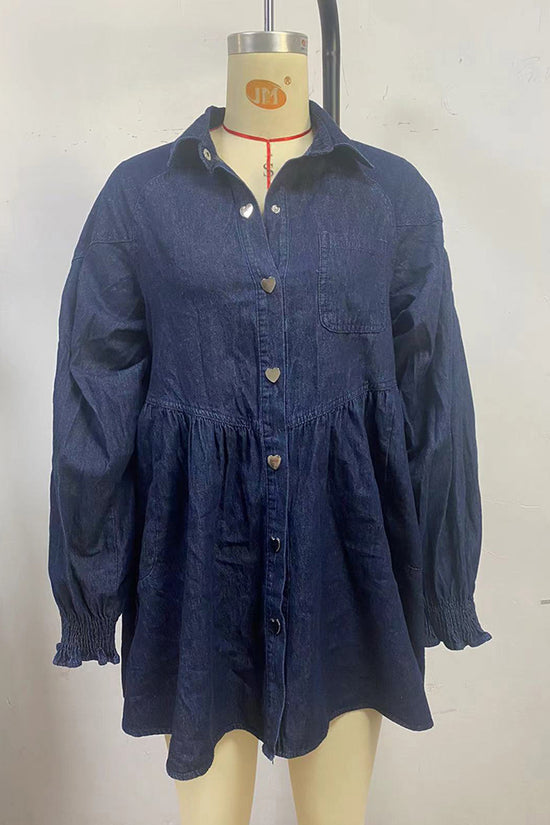 Stylish Denim Shirt Dress