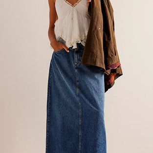 Long Denim Skirt