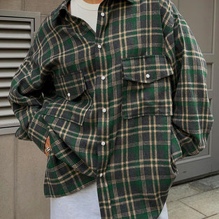 Classic Plaid Button-Up Shirt