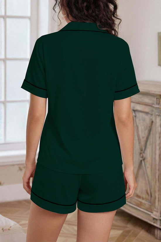 Heart Accent Short Sleeve Pajama Set