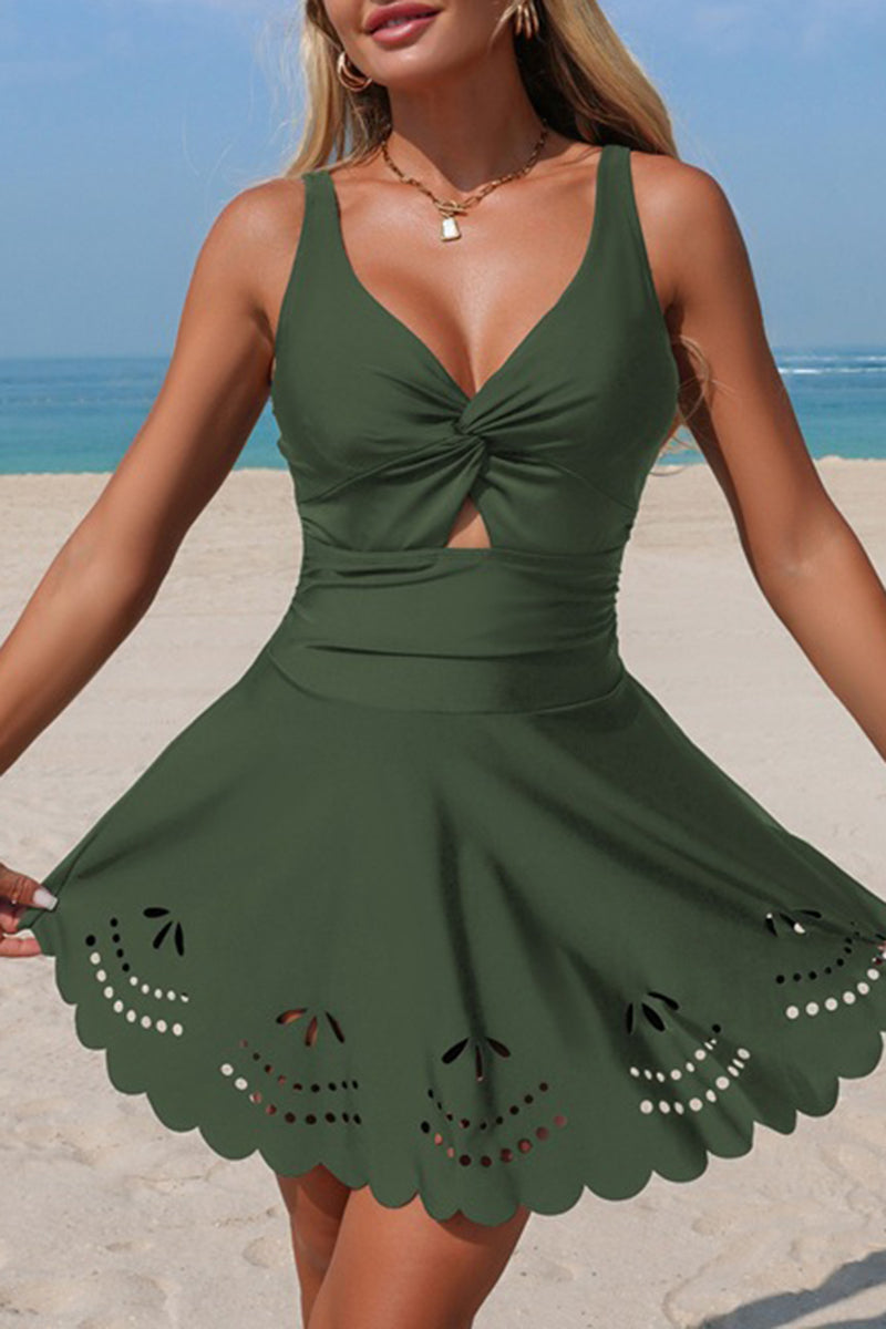 Twist Front One-Piece Swimsuit