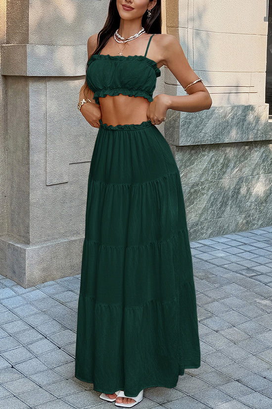 Tiered Sleeveless Skirt Set