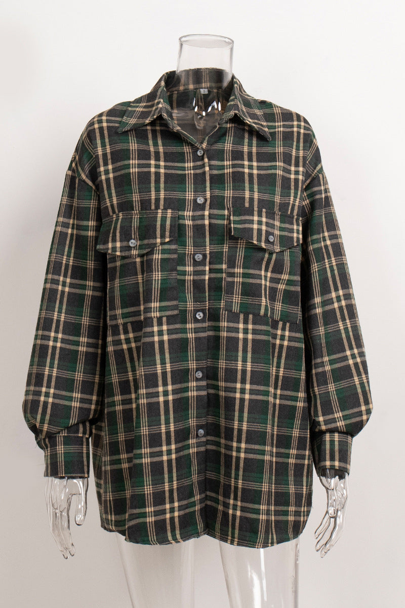 Classic Plaid Button-Up Shirt