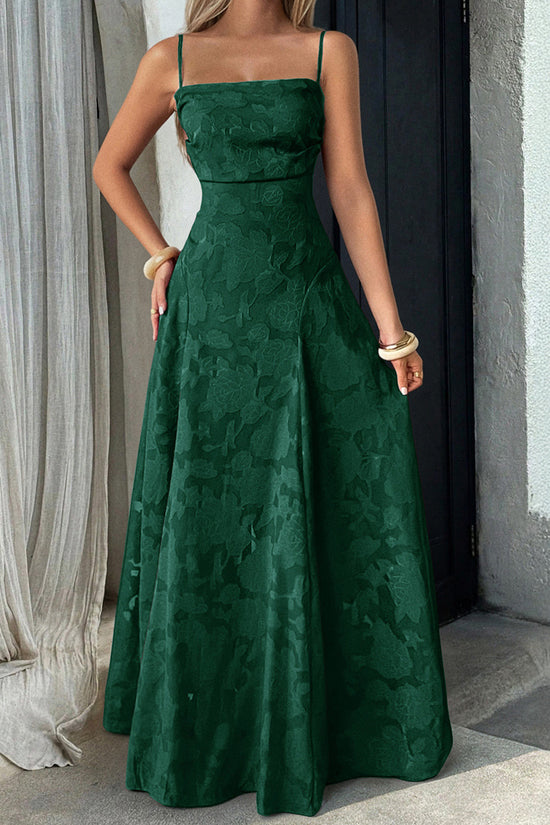 Elegant Floral Sleeveless Maxi Dress