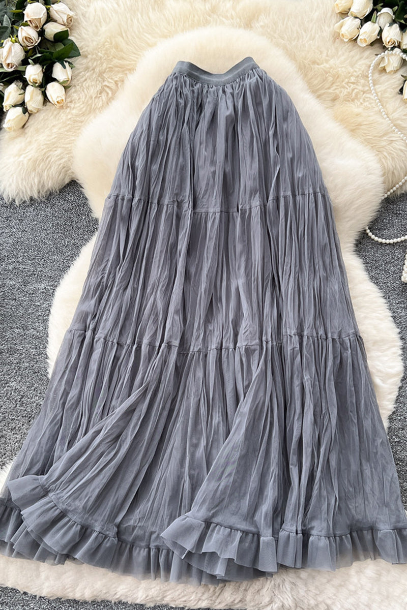 Elegant Tiered Midi Skirt