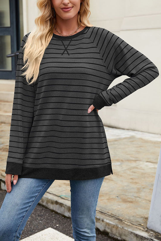 Striped Long Sleeve Casual Blouse