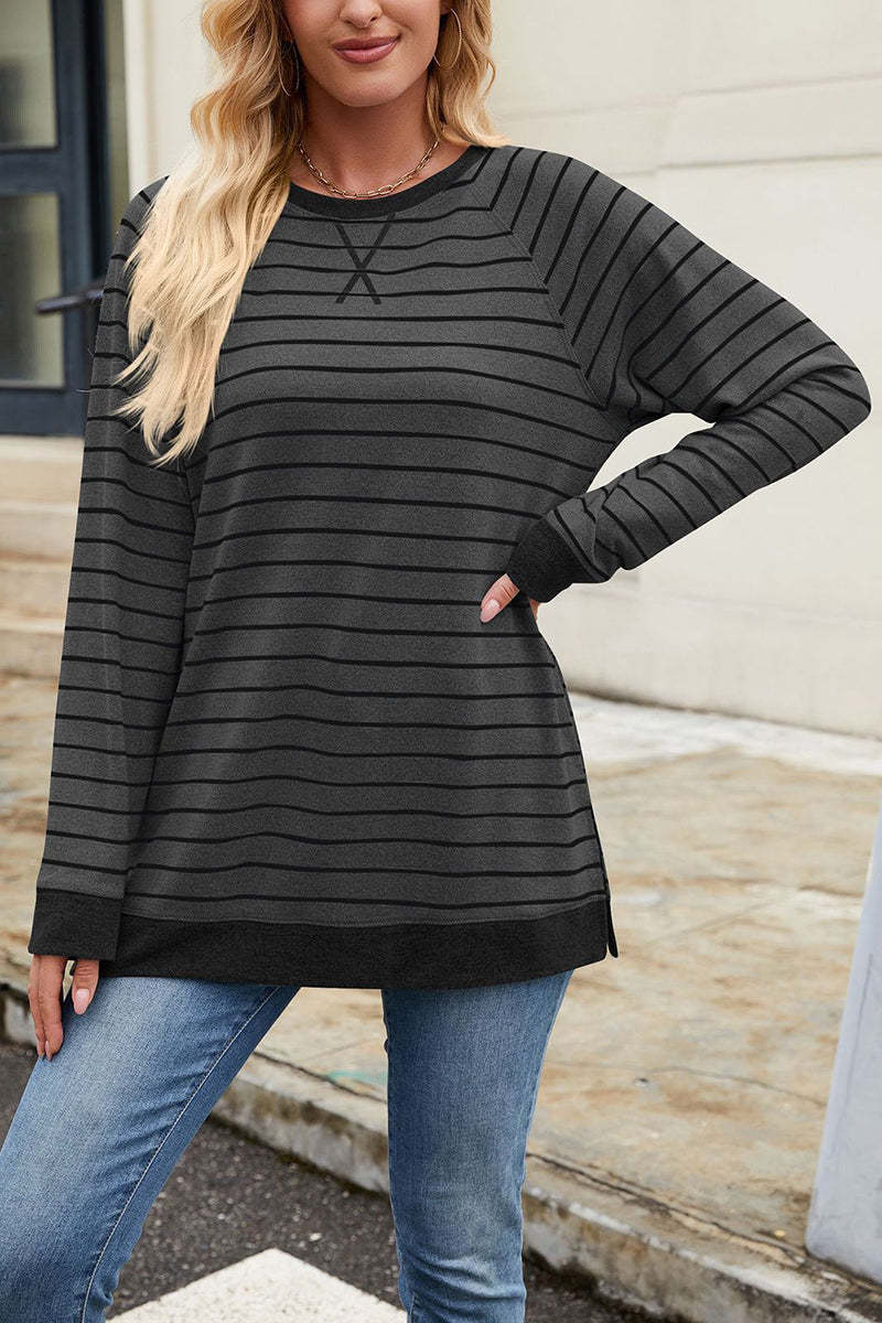 Striped Long Sleeve Casual Blouse