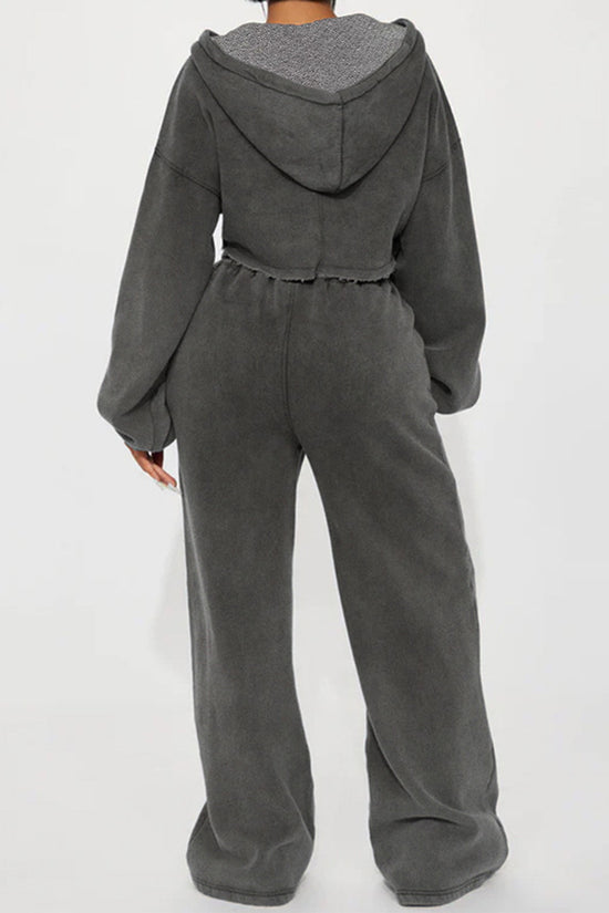Sporty Zip Hoodie and Jogger Set
