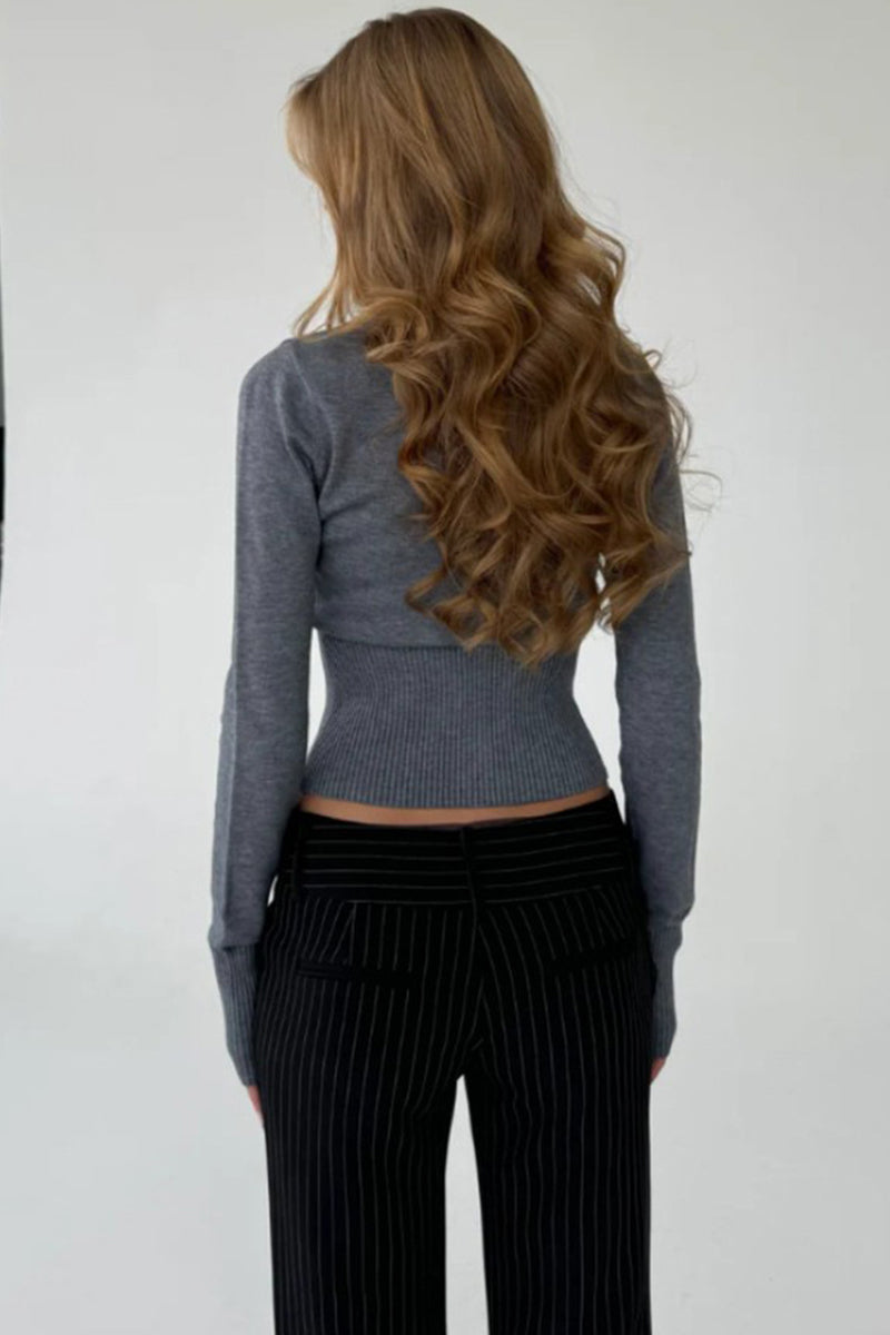 Classic Ribbed Button-Up Cardigan