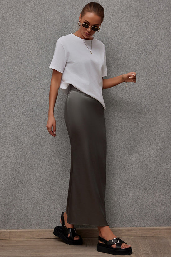 Elegant High-Waist Midi Skirt