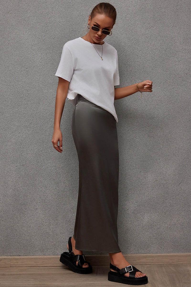 Elegant High-Waist Midi Skirt