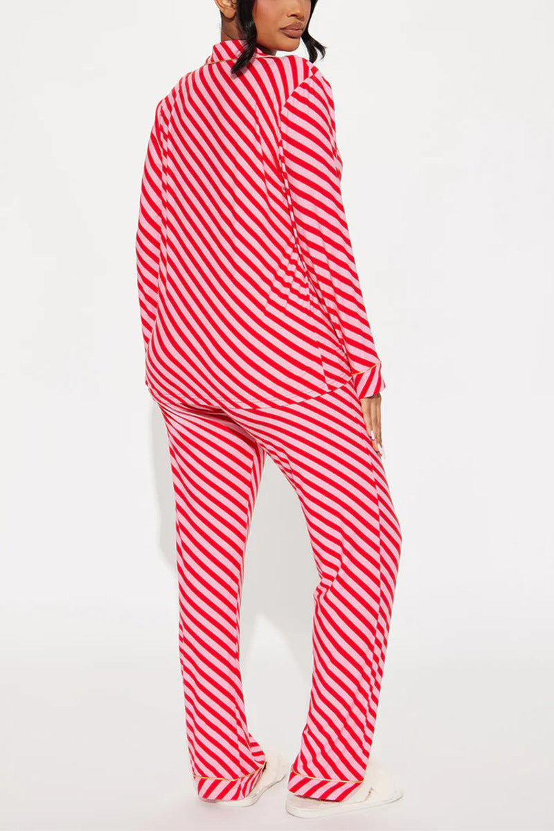 Cozy Classic Pajama Set with Contrast Trim
