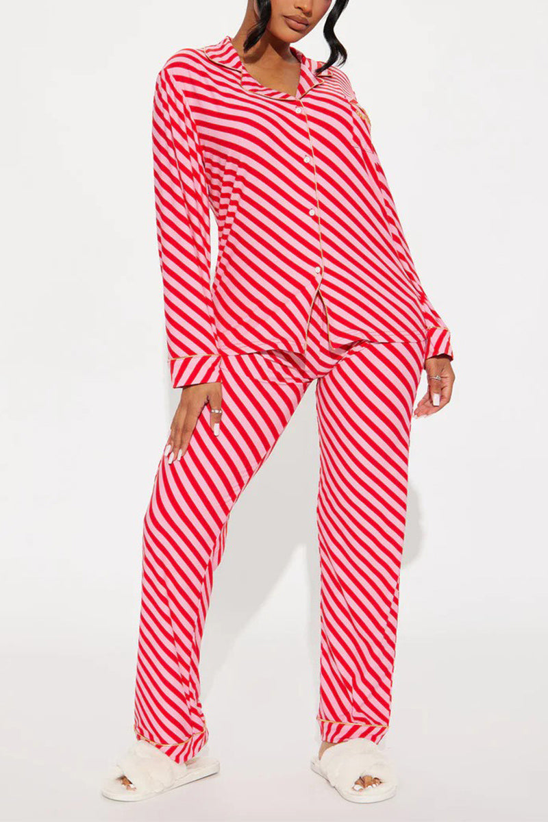 Cozy Classic Pajama Set with Contrast Trim